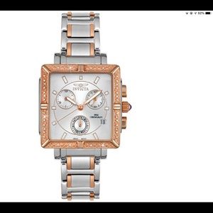 Invicta two toned chronograph diamond watch
